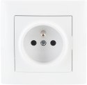 Gniazdo pojedyncze z uziemieniem VCX WESA LC 13 Biały VCX