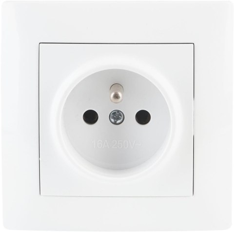 Gniazdo pojedyncze z uziemieniem VCX WESA LC 13 Biały VCX