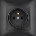 Gniazdo pojedyncze z uziemieniem VCX WESA LC 13 Czarny VCX