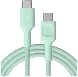 KABEL USB-C / USB-C Greencell PowerStream 200cm PD 100W zielony w oplocie GREEN CELL