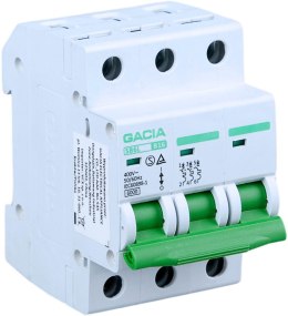 Wyłącznik nadmiarowoprądowy,6kA,B,3-pola,6A GACIA SB6L B 3P 6A GACIA
