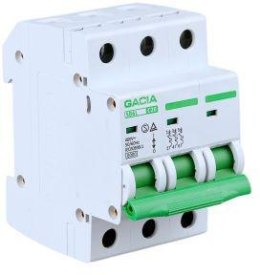 Wyłącznik nadmiarowoprądowy,6kA,C,3-pola,25A GACIA SB6L C 3P 25A GACIA