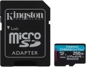 Karta pamięci microSD 256GB Kingston CanvasGo! Plus 200MB/s A2 U3 V30 + adapter KINGSTON