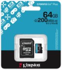 Karta pamięci microSD 64GB Kingston CanvasGo! Plus 200MB/s A2 U3 V30 + adapter KINGSTON