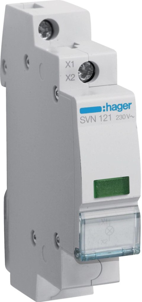Lampka sygnalizacyjna, 230V AC, Zielony LED HAGER SVN121 HAGER