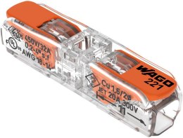 Szybkozłączka przelotowa uniwersalna LINKA/DRUT 2x 0,2-4mm2 WAGO 221-2411 (Paczka 60szt.) WAGO