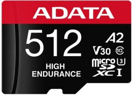 Adata Karta microSD High Endurance 512GB UHS1 U3 V30 A2 100/85MB/s + Adapter ADATA