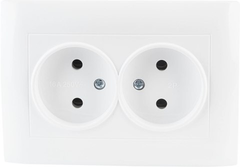 Gniazdo podwójne VCX WESA LC 14 Biały VCX