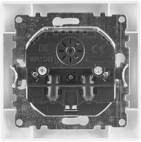 Gniazdo pojedyncze z uziemieniem z USB VCX WESA LC 13A Biały VCX