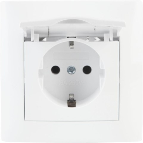 Gniazdo z klapką typ: schuko VCX WESA LC 18 Biały VCX