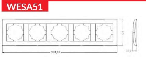 Ramka pięciokrotna VCX WESA LC-51 VCX