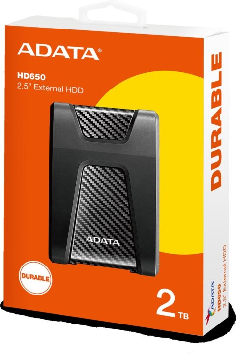 Adata DashDrive Durable HD650 2TB 2.5'' USB3.1 Czarny ADATA