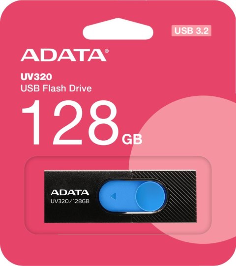 Adata Pendrive UV320 128G USB 3.2 Gen1 Czarno-niebieski ADATA