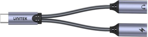 Unitek Adapter USB-C na 2 x port USB-C audio i 18W UNITEK