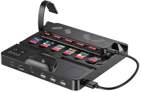 Unitek stacja ładująca Switch z przełącznikiem i czytnikiem kart do gier UNITEK