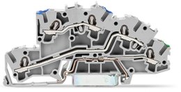 Złączka szynowa WAGO 3‑pietrowa 4mm2 N/L/PE szara 2003‑7646 TOPJOBS 50szt WAGO