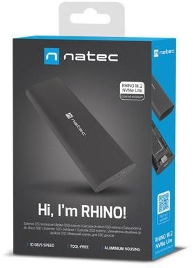 Obudowa na dysk SSD Natec Rhino M.2 NVME Lite USB-C 3.1 Gen.2 aluminium NATEC