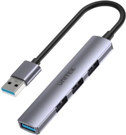 Unitek Hub USB-A 1*USB-A 5 Gbps, 3*USB-A 2.0 alu UNITEK
