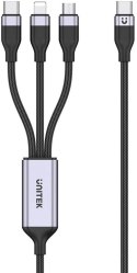 Unitek przewód ładujący USB 3 w 1 czarny UNITEK