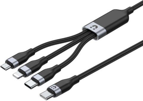 Unitek przewód ładujący USB 3 w 1 czarny UNITEK