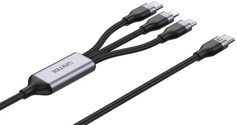 Unitek przewód ładujący USB 3 w 1 czarny UNITEK