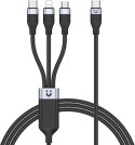 Unitek przewód ładujący USB 3 w 1 czarny UNITEK