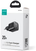 Mini ładowarka sieciowa Joyroom JR-TCF02 20W PD 3.0 QC 3.0 1x USB-C czarna JOYROOM