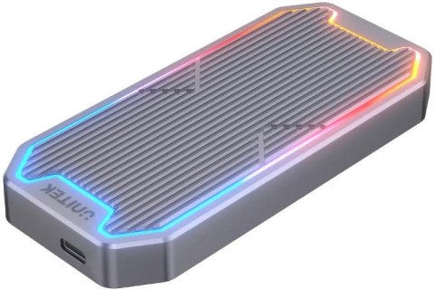 S1210B Unitek Obudowa dysku M.2 SSD NVMe/SATA 10Gbps RGB UNITEK