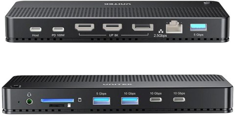 Stacja dokująca Unitek D1104A01 13w1 MST HDMI DP 8K PD 100W UNITEK