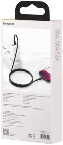 KABEL USB-C / Lightning iPhone Baseus Cafule CATLGD-01 1m 20W PD Quick Charging CZARNY W OPLOCIE BASEUS