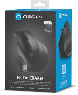 Mysz komputerowa Natec Crake 2 czarny 2400dpi NATEC