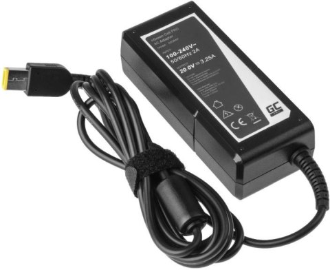 ZASILACZ ŁADOWARKA DO LAPTOPA LENOVO Green Cell PRO AD38AP 20V 3,25A 65W Slim Tip GREEN CELL