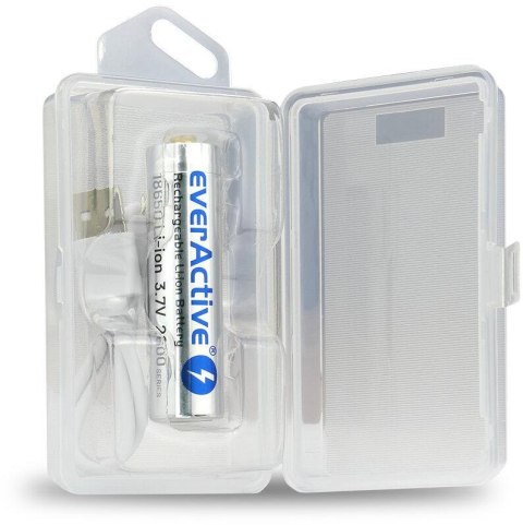 Akumulator 18650 Li-Ion 3,7V everActive 2600mAh (1 szt.) micro-USB z zabezpieczeniem EVERACTIVE