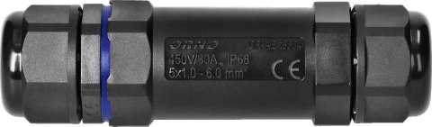 Konektor Mufa kablowa prosta M25 IP68, 5x6mm², 450V/30A OR-AE-13604 ORNO