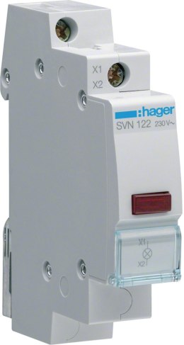 Lampka sygnalizacyjna, 230V AC, Czerwony LED HAGER SVN122 HAGER