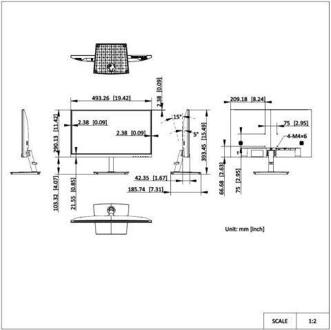 MONITOR HIKVISION DS-D5022F2-1V2S HIKVISION