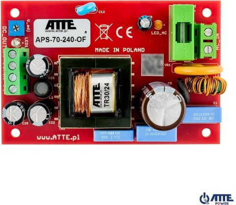 Zasilacz sieciowy SMPS 24V 3A 72W ATTE APS-70-240-OF ATTE