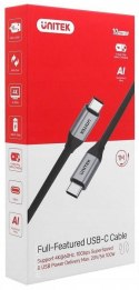 Kabel USB Unitek USB-C na USB-C 10Gbps 4K 60Hz 20V/5A | Przewód USB, UNITEK
