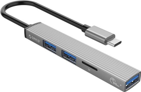 Orico Hub USB-C 3xport USB-A, czytnik microSD, alu ORICO