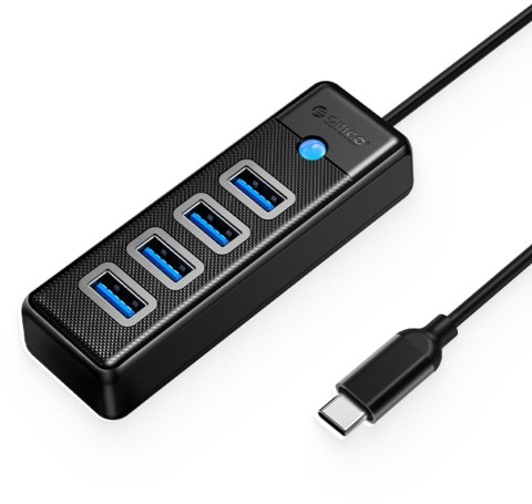 Hub USB Orico USB-C 4x USB-A 3.1 czarny ORICO