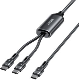 Unitek Kabel 2w1 USB-C PD 100W silikonowy 1,8 m UNITEK