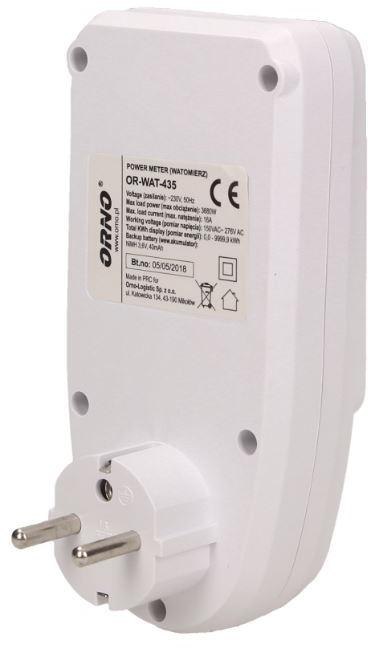 ORNO OR-WAT-435 Watomierz licznik energii z wyświetlaczem ORNO