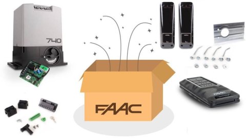Zestaw Delta 2 FDS - FAAC 740 do 500kg bram przesuwnych FAAC