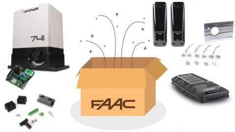 Zestaw Delta 3 FDS - FAAC 741 do 900kg bram przesuwnych FAAC