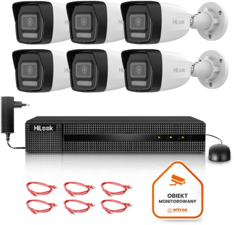 Zestaw monitoringu Hilook 6 kamery IP IPCAM-B8-30DL z dyskiem 2TB HILOOK