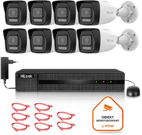 Zestaw monitoringu Hilook 8 kamery IP IPCAM-B8-30DL z wbudowanym dyskiem 2TB HILOOK