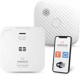 Zestaw czujników FIRESCO czujnik czadu + dymu z WiFi FIRESCO
