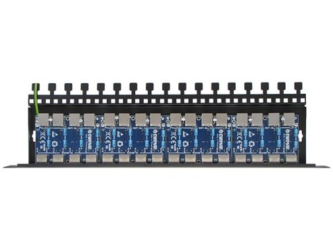 16-kanałowy panel zabezpieczający LAN z ochroną przepięciową PoE EWIMAR PTF-516R-ECO/PoE EWIMAR