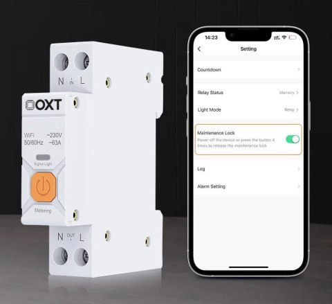 Inteligentny Sterownik OXT | 63A | Licznik | WiFi | Tuya T335 OXT