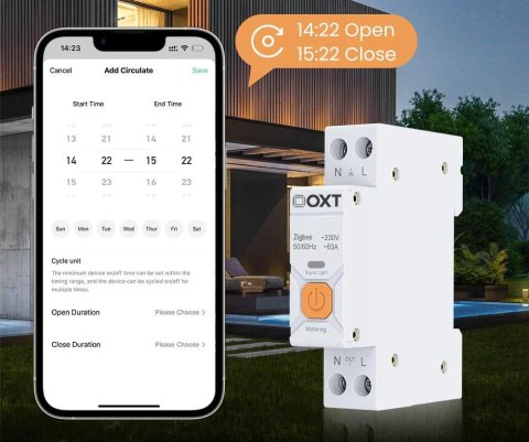 Inteligentny Sterownik OXT | 63A | Licznik | ZigBee | Tuya T337 OXT